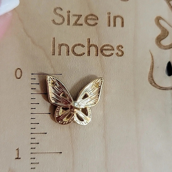 CRYSTAL SHIMMER BUTTERFLY EARRINGS, Choice of Color - Picture 9 of 10